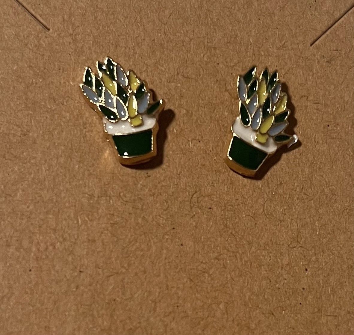 Potted Cactus Earrings