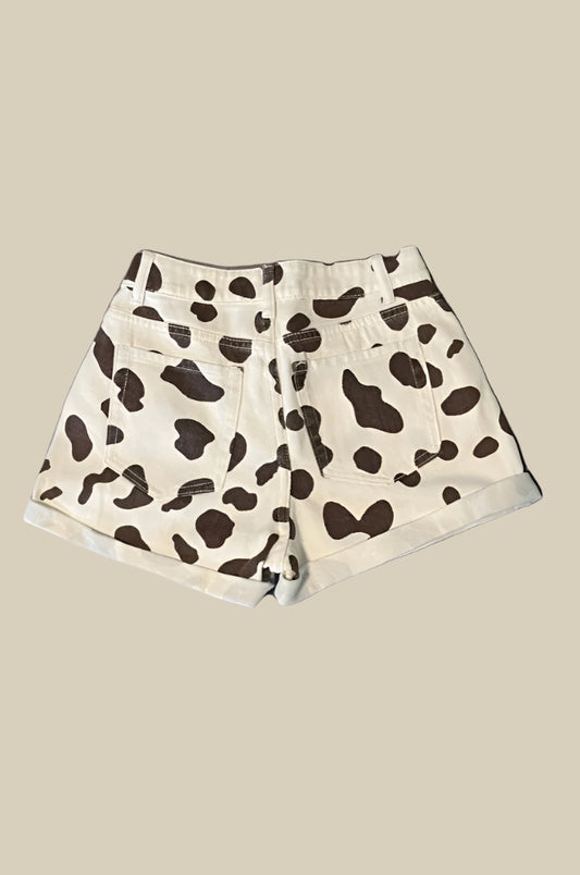 Rodeo Muse Cow Print Shorts