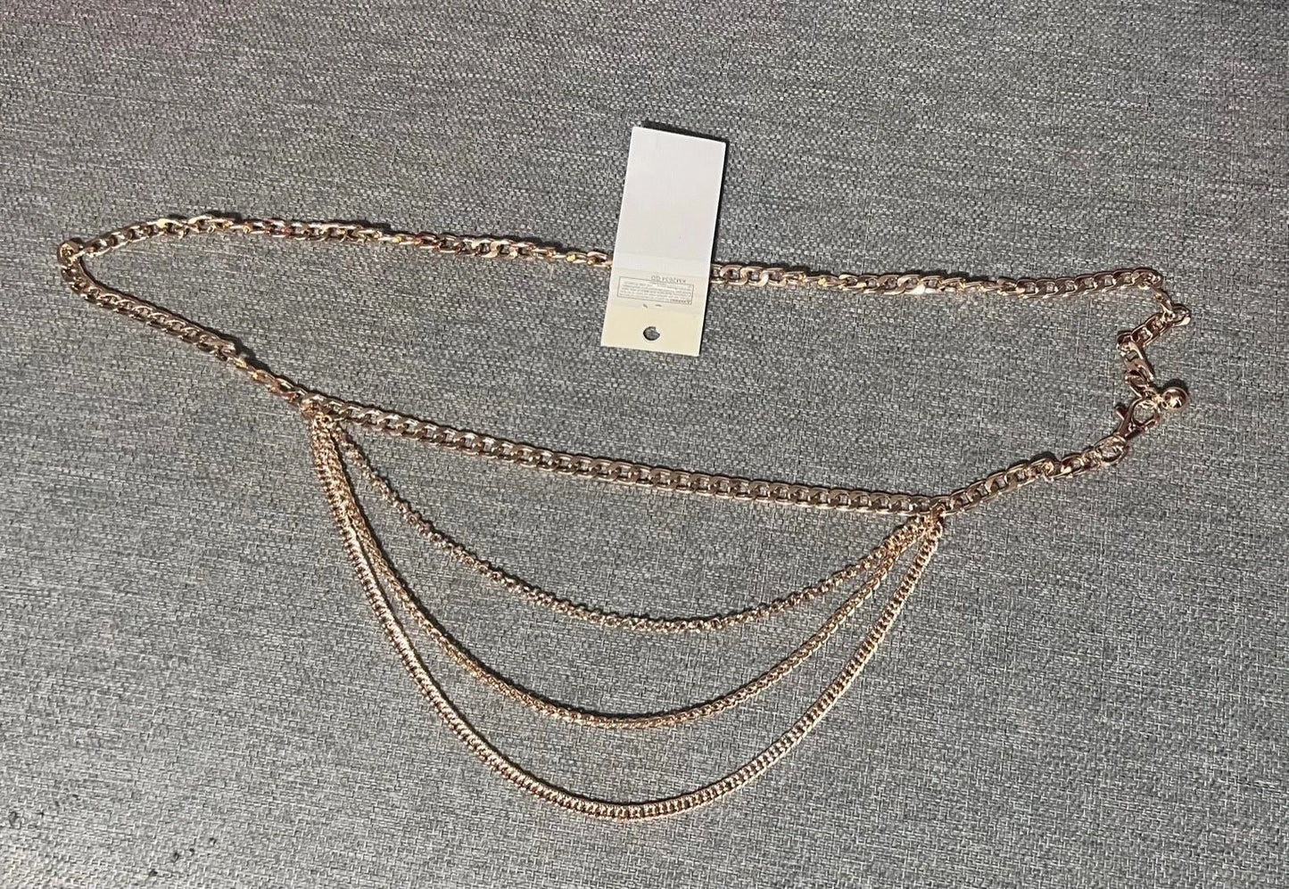 Multi Layered Waist Chain Belt - 'gold" One Size