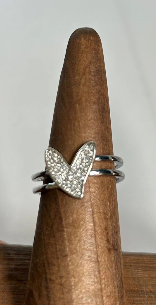 Heart Rhinestone Ring