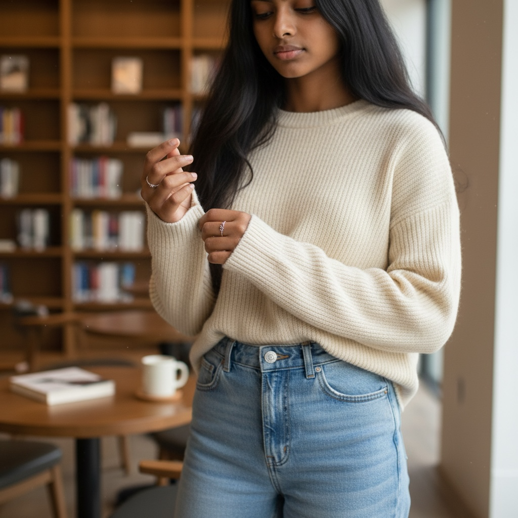 model wearing Silver adjustable cursive love ring in polished palladium-plated brass
