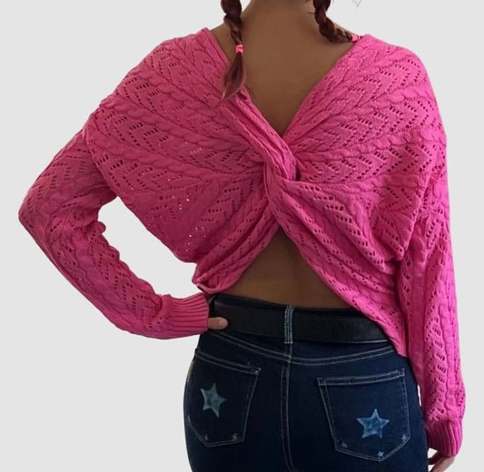 The Gabby Sweater - 2 Way Criss Cross Off the Shoulder Sweater