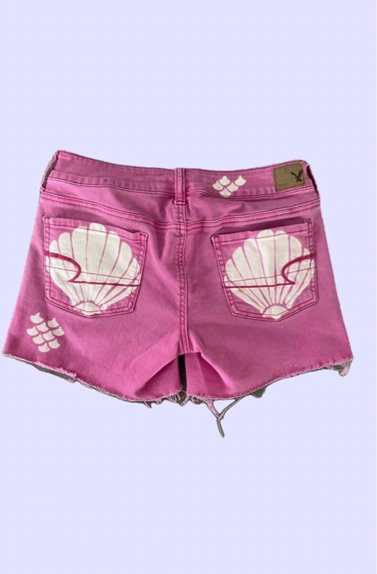 Pink Mermaid Shorts ~ American Eagle Outfitters Women's Size 8