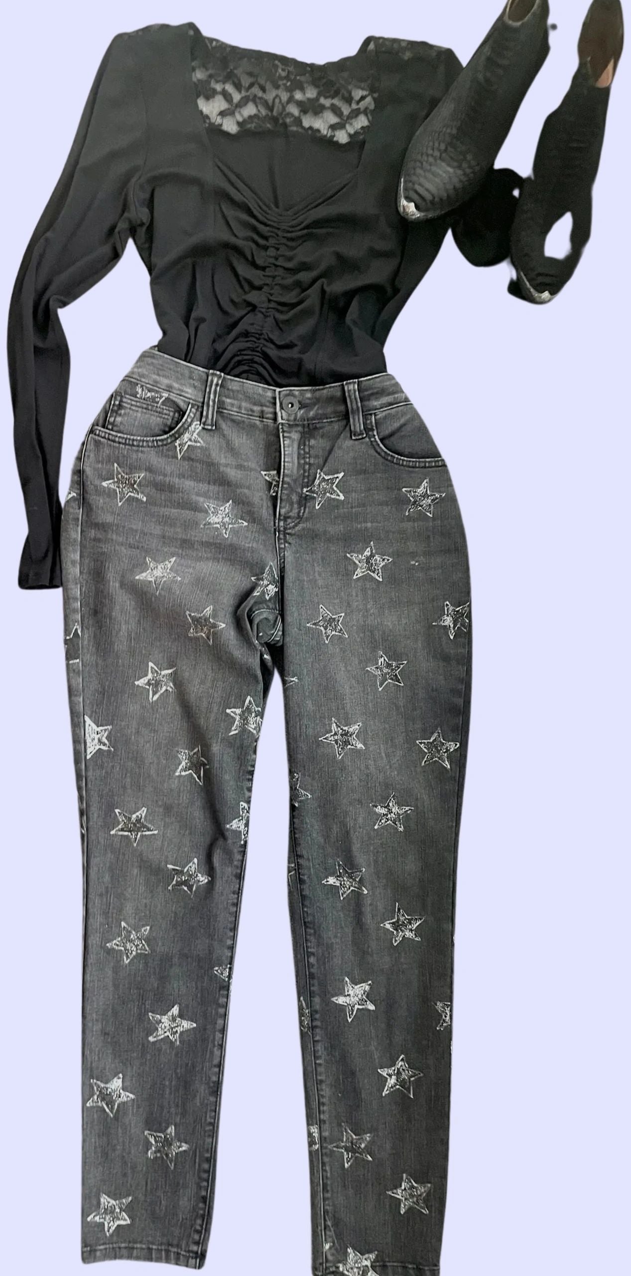 I'm a Star Jean witch y Halloween Jeans Starry Night Shine In the Night Shine Bright Woman Party Perfect