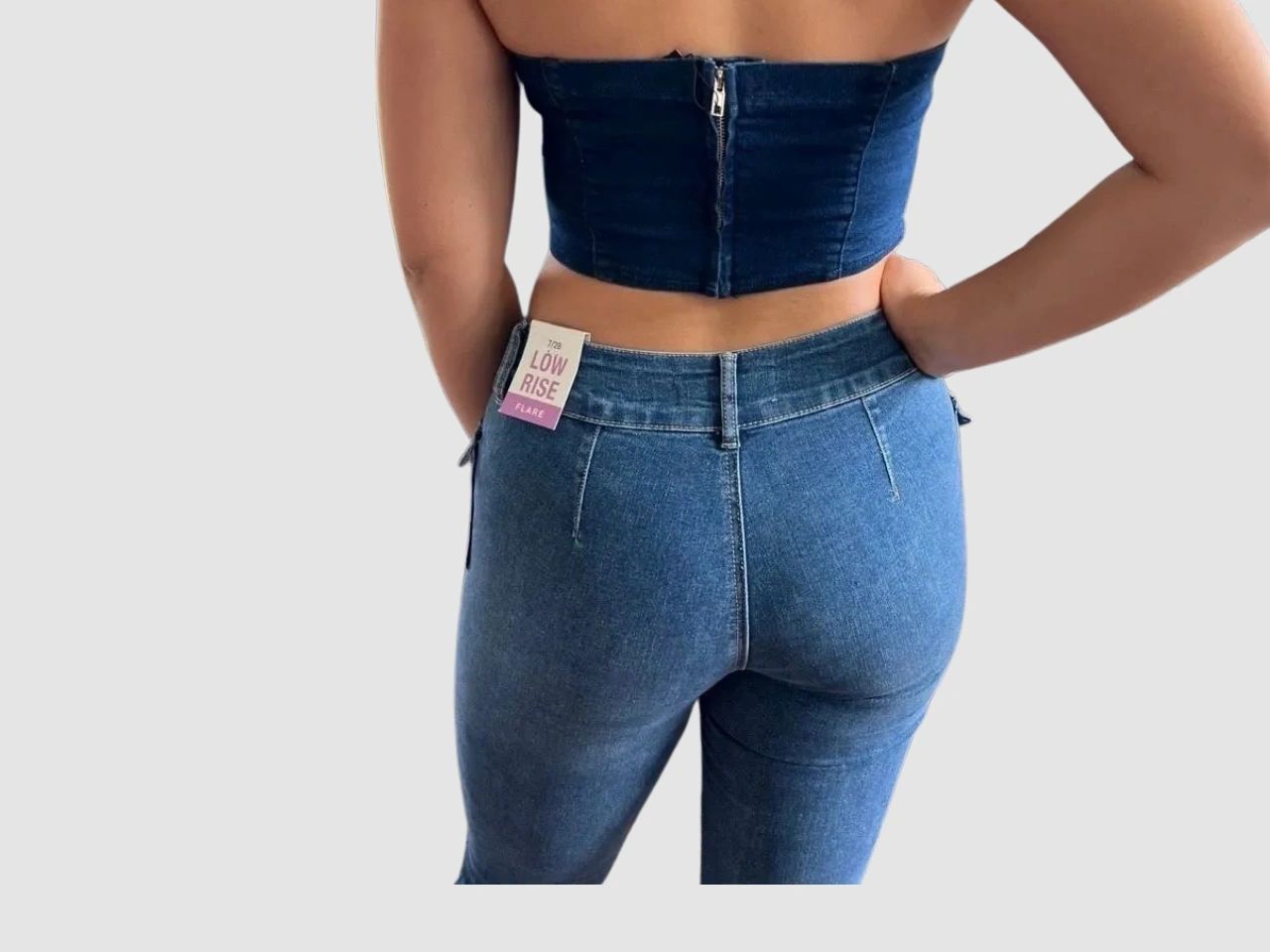 Denim Bustier Mandala Top