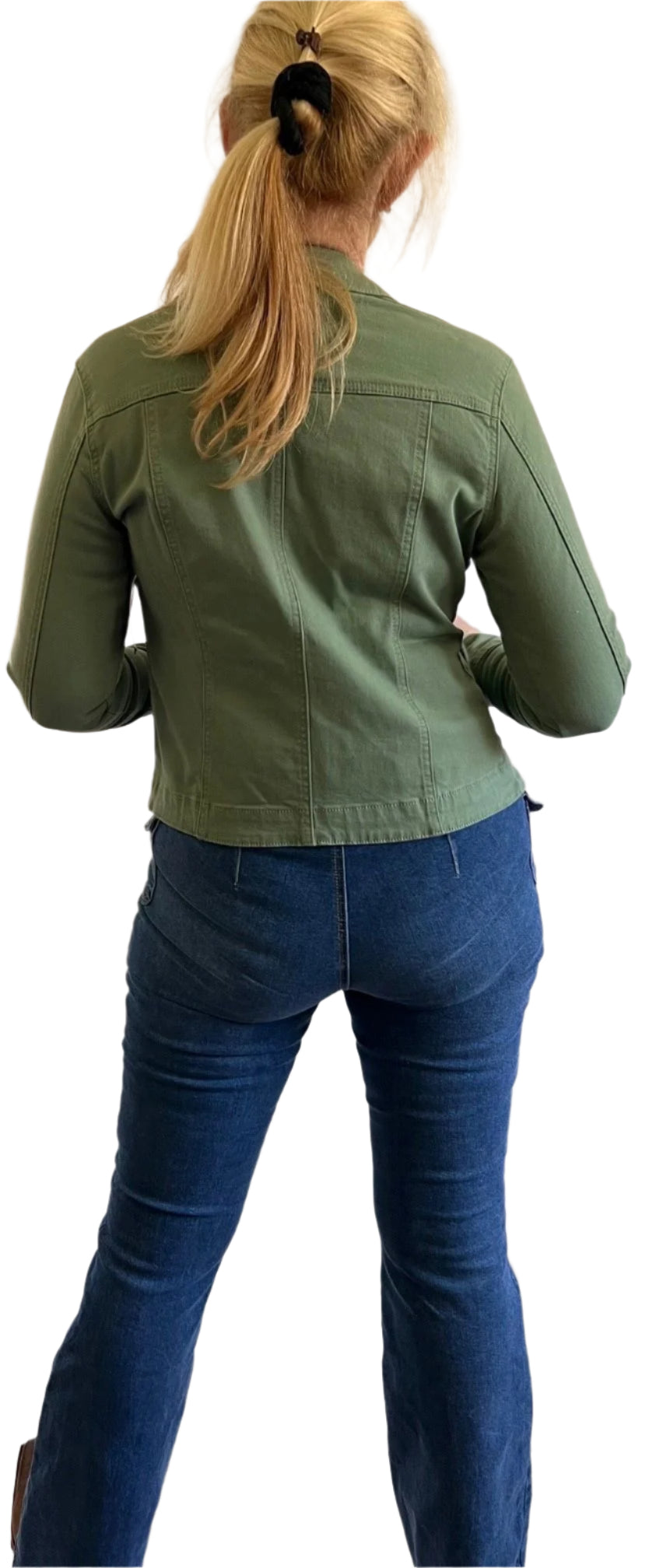 THE BABE Jean ~ Low Rise Seamed Flare Front Pocket 2 Button Closure YMI Jean