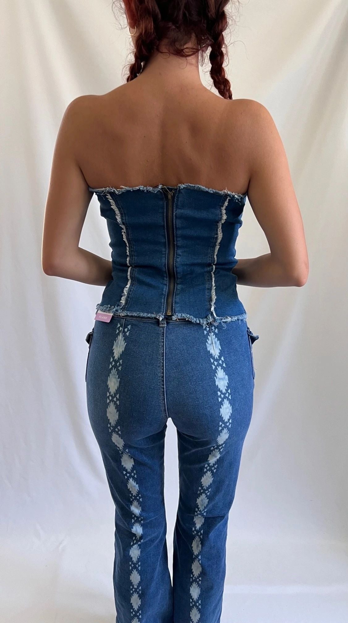 THE SOUTH WESTERN BELL - DOUBLE BUTTON MID SEAM CARGO POCKET JEAN YMI SIZE 5 - All other sizes sold. Can Make Custom.