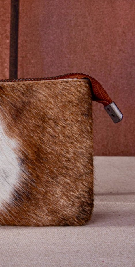 Wild West Hair-On Cowhide Wristlet