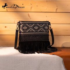 Adjustable crossbody strap with silver-tone hardware