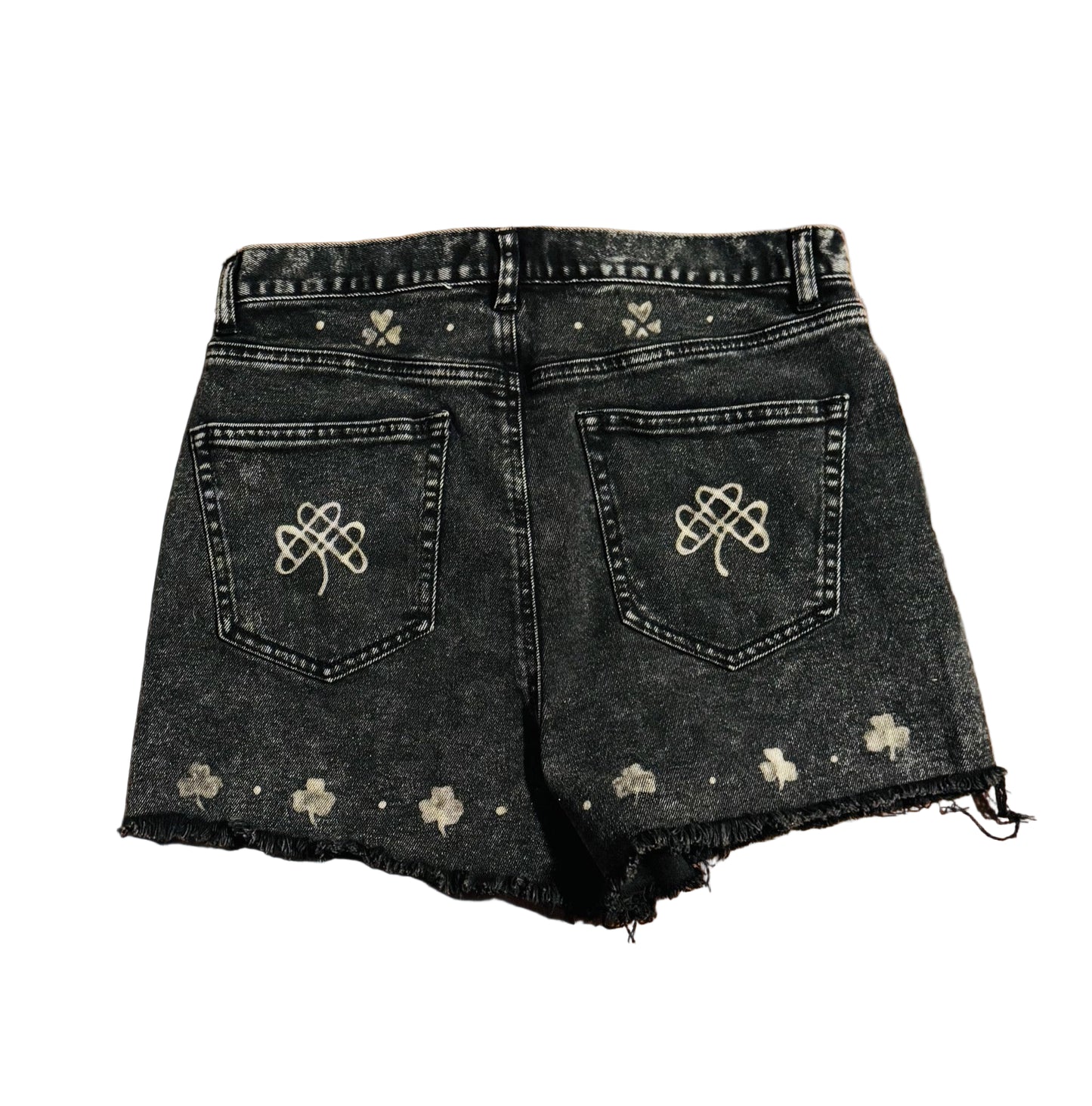 celtic-clover-handcrafted-black-denim-shorts-fashion-nova-denim2dye4