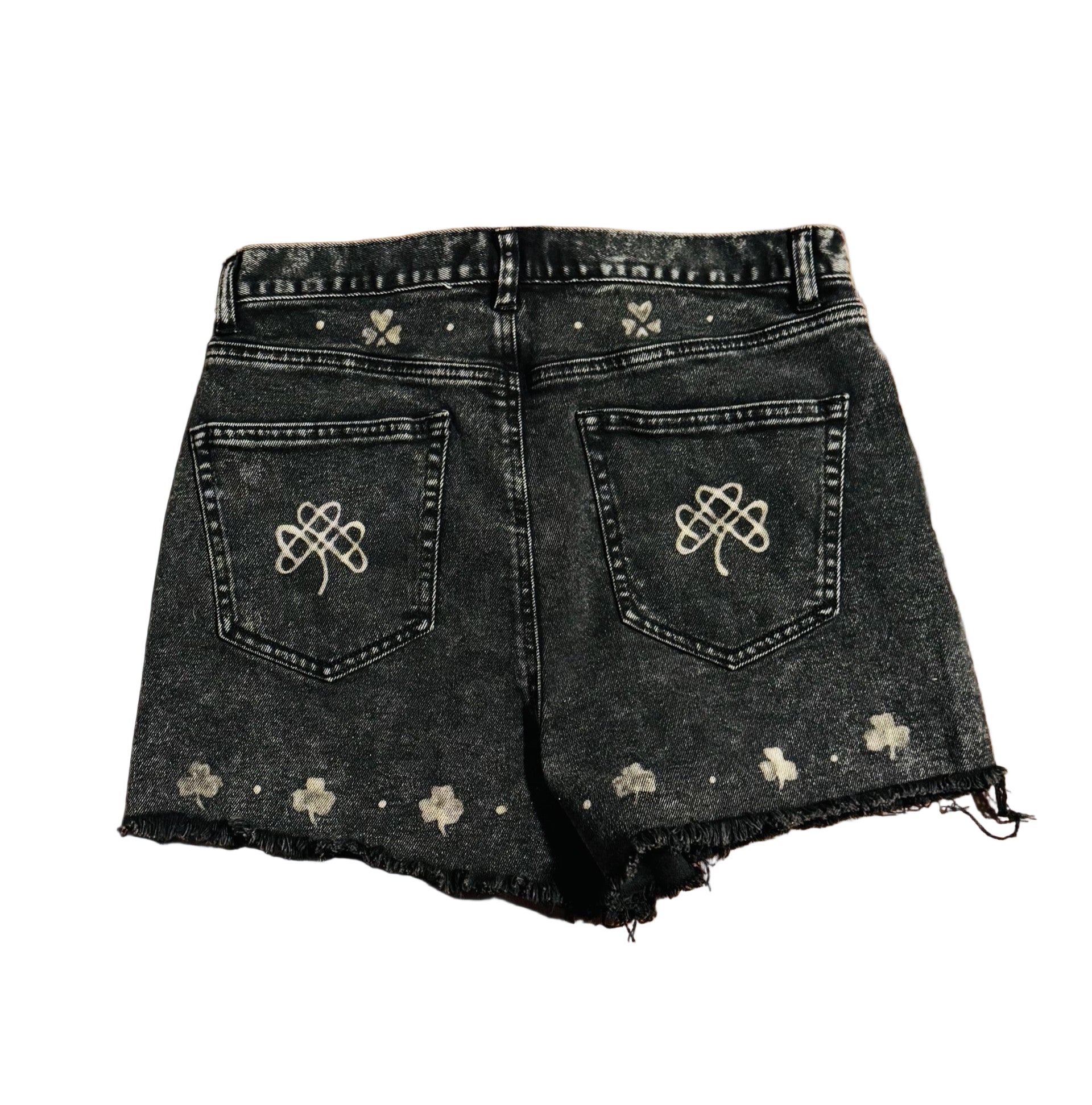 celtic-clover-handcrafted-black-denim-shorts-fashion-nova-denim2dye4