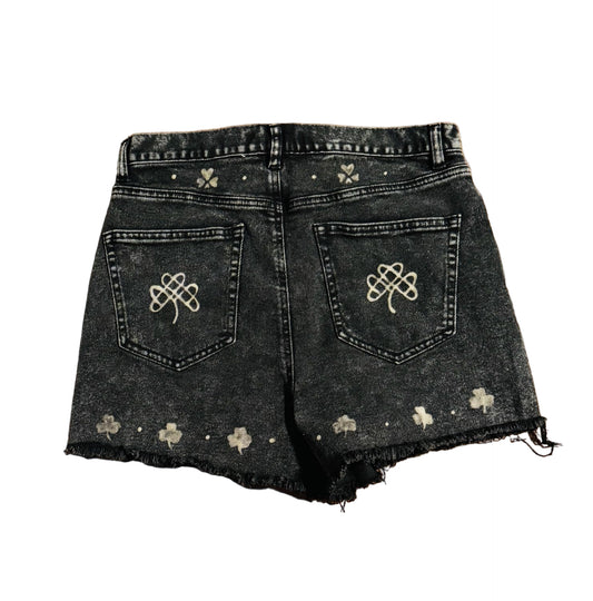 celtic-clover-handcrafted-black-denim-shorts-fashion-nova-denim2dye4