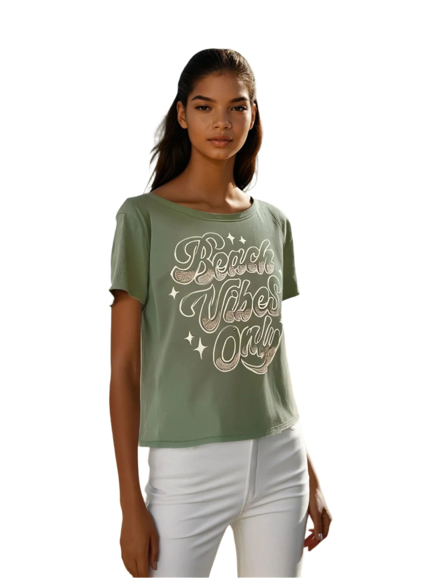 Beach Vibes Only Cropped Tee