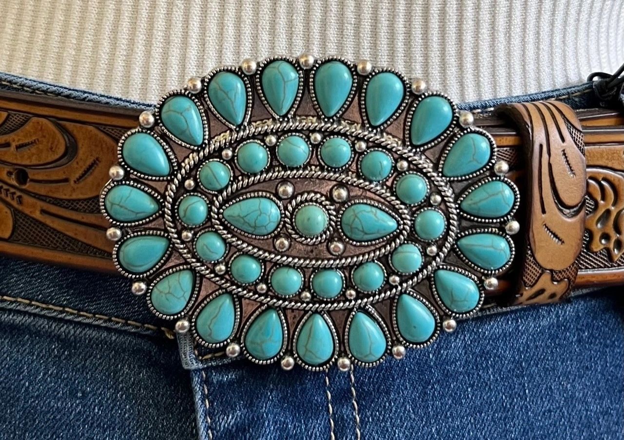 Concho Turquoise Belt Buckle