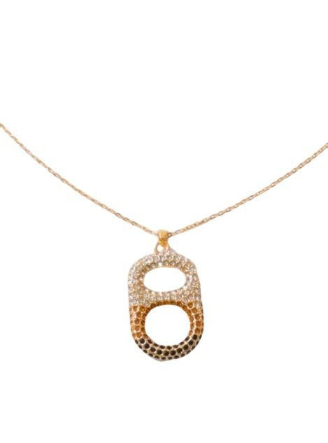 Coastal Ember Ombre Floating Poptab Necklacee by Tab~ulous