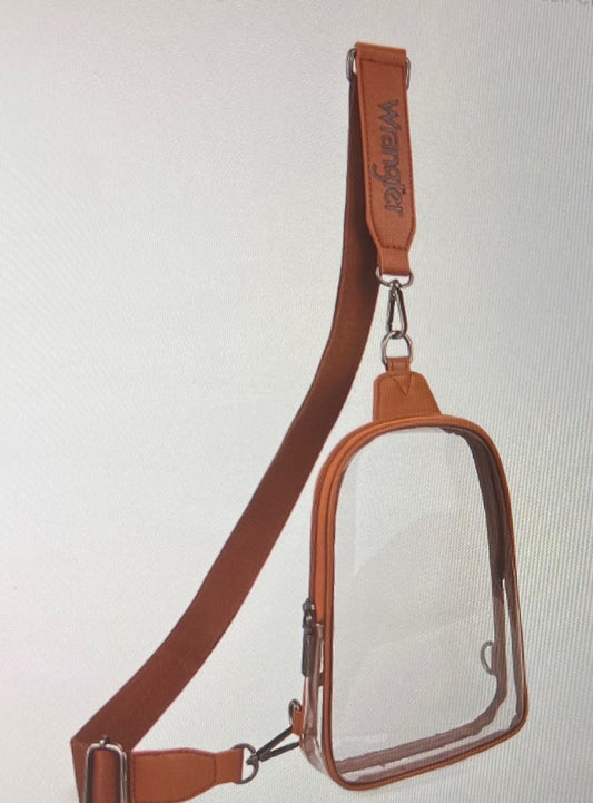 Wrangler Howdy Clear Crossbody Purse - Black or Brown