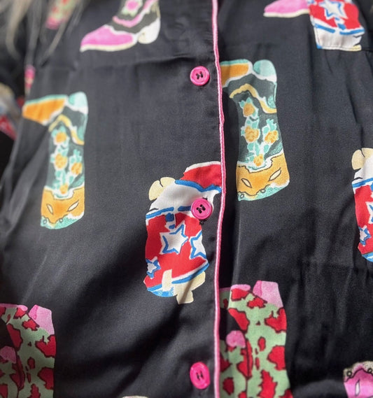 Boots in Your Bed PJs - Pajama Leisure Set