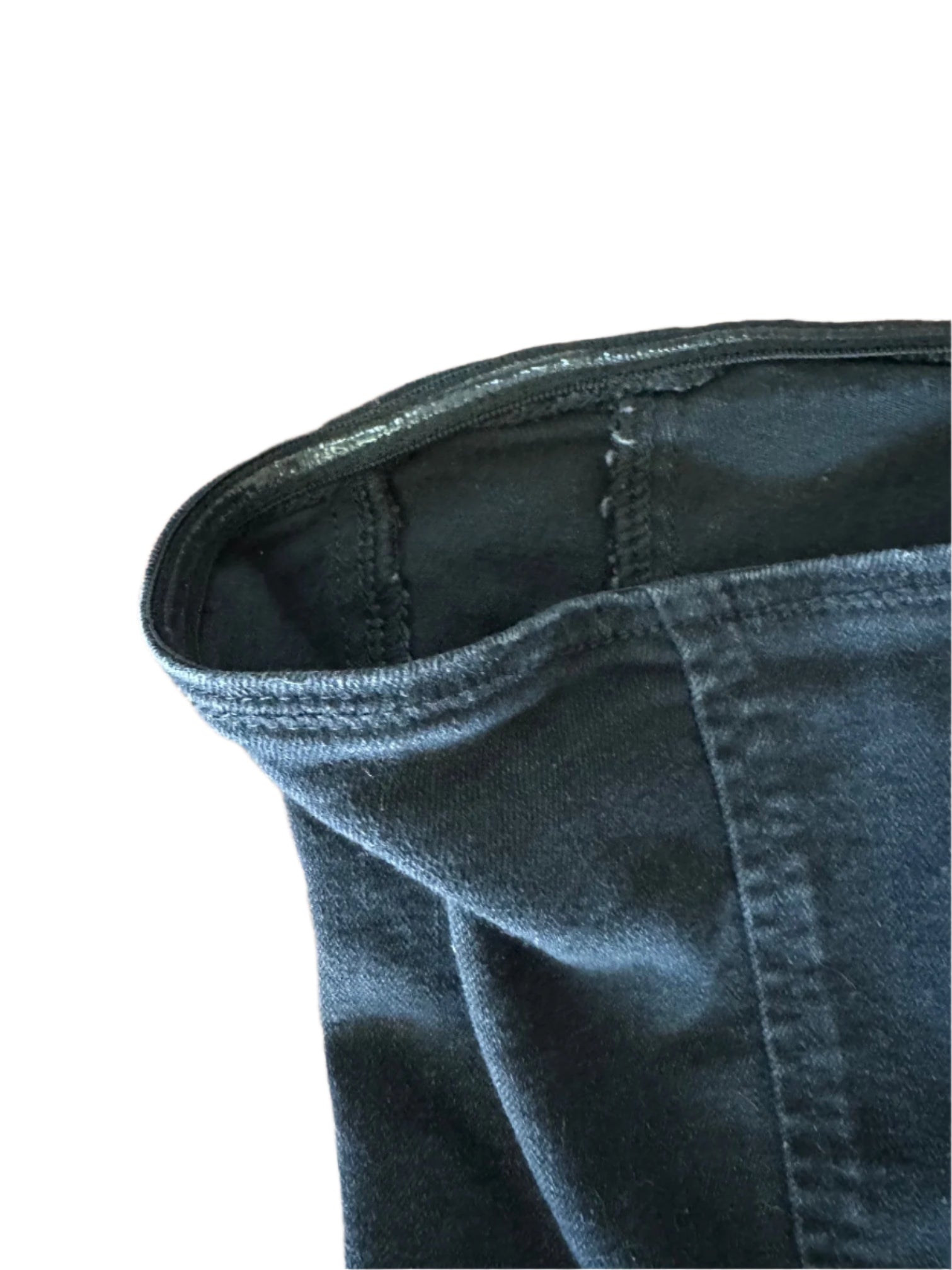 Black Widow hand-bleached stretch denim corset tube top with back zipper and silicone lining – one-of-a-kind streetwear style