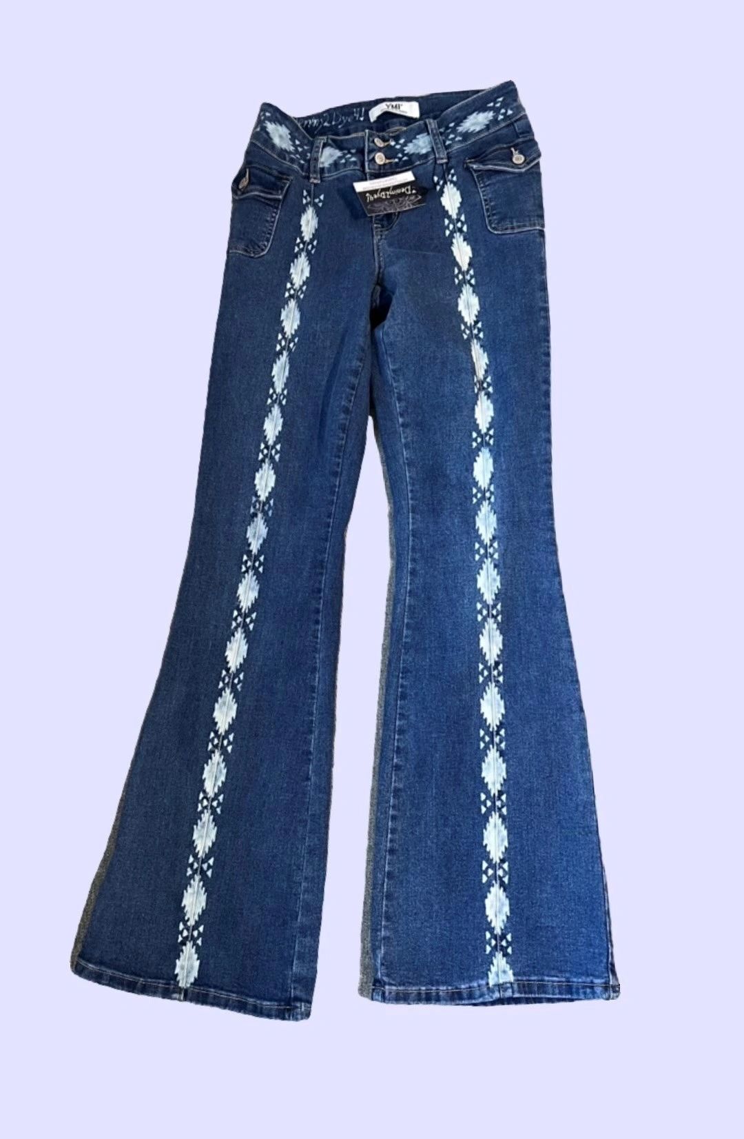 THE SOUTH WESTERN BELL - DOUBLE BUTTON MID SEAM CARGO POCKET JEAN YMI SIZE 5 - All other sizes sold. Can Make Custom.