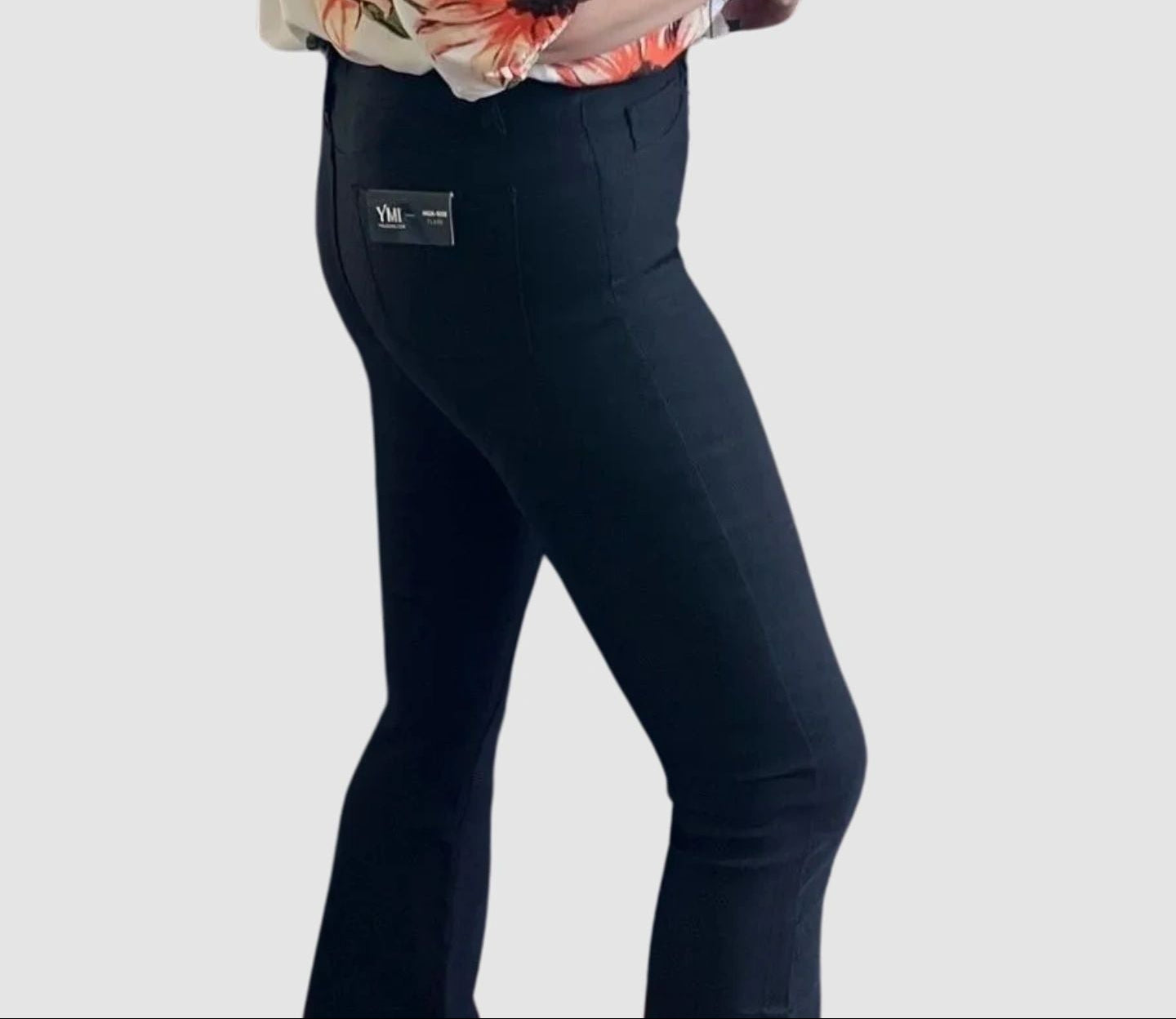 YMI Jr. Hyperstretch Forever Color High Rise Flare Black - The Total Babe Pant