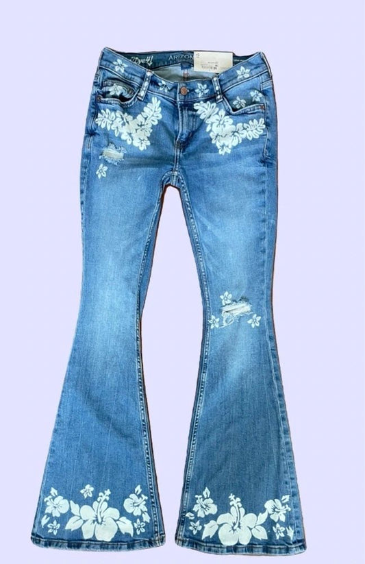 Hibiscus Heaven Flare Jeans