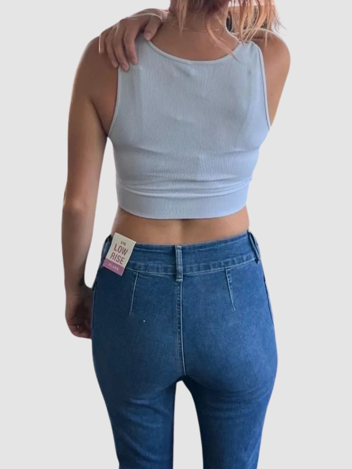 NIKI BIKI Seamless Keyhole Ribbed Tanktop Available in 3 Colors: Brown, Light and Dark Blue Made in USA Super Soft One Size Fits Most Ribbed Fabulous Cami Comfort Compression Stretchy Cropped