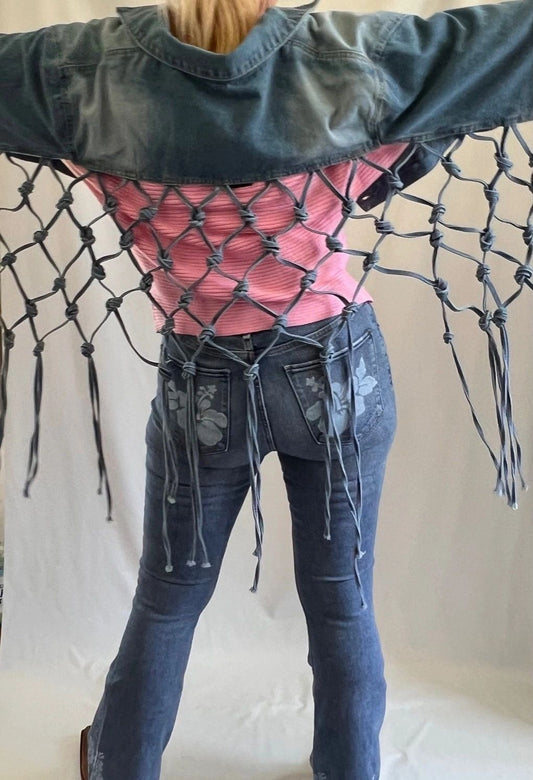 Knotted Denim Statement Jacket