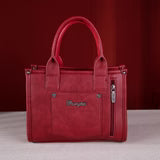 Wrangler Mustard Croc Concealed Carry Tote Back View Cranberry