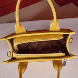 Wrangler Mustard Croc Concealed Carry Tote Inside View
