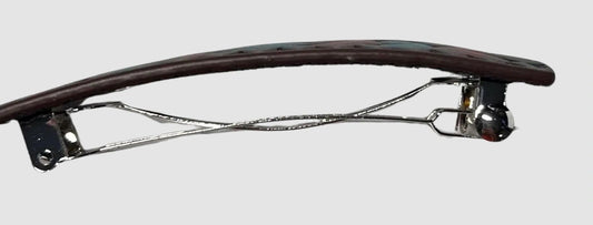 Southwestern Geometric Genuine Leather Hair Barrette