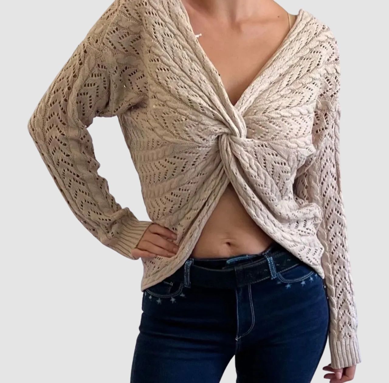 The Gabby Sweater - 2 Way Criss Cross Off the Shoulder Sweater