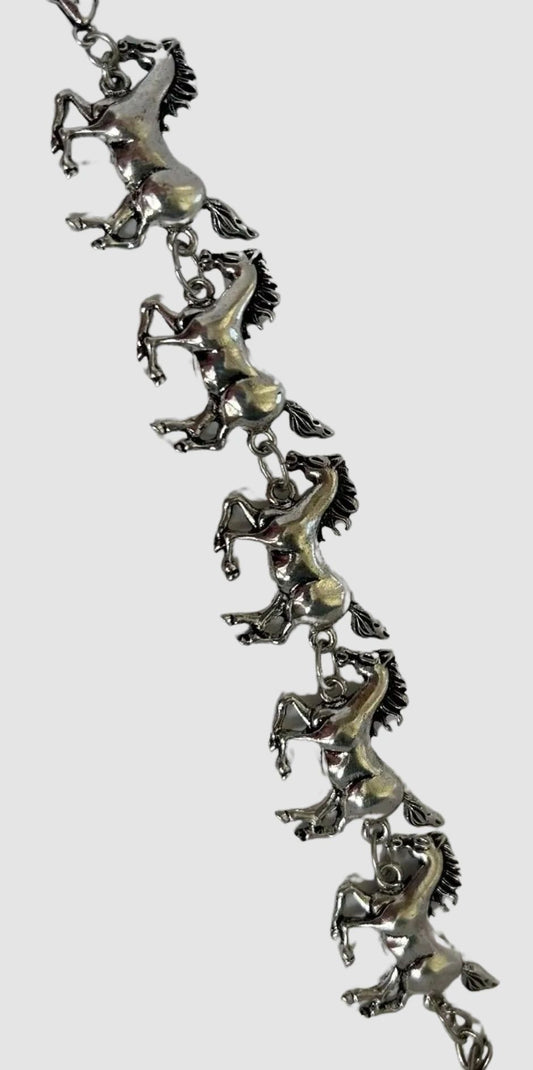 Horse Metal Bracelet in Antisilver or Multi Tone