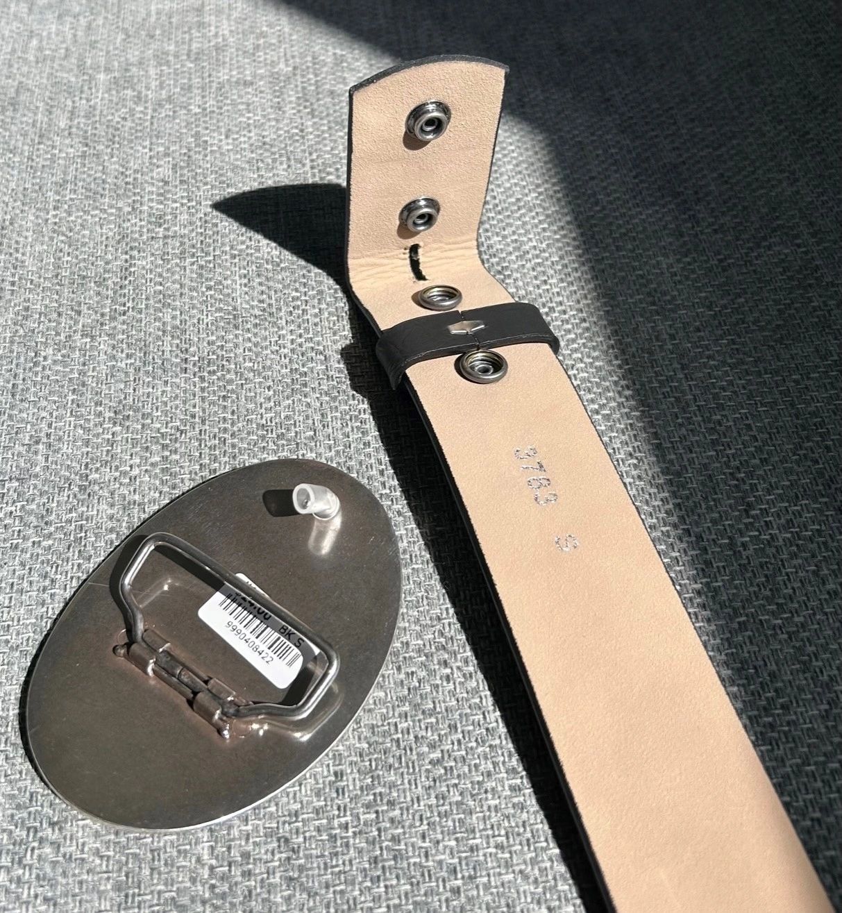 Western Oval Floral Buckle * Black Belt