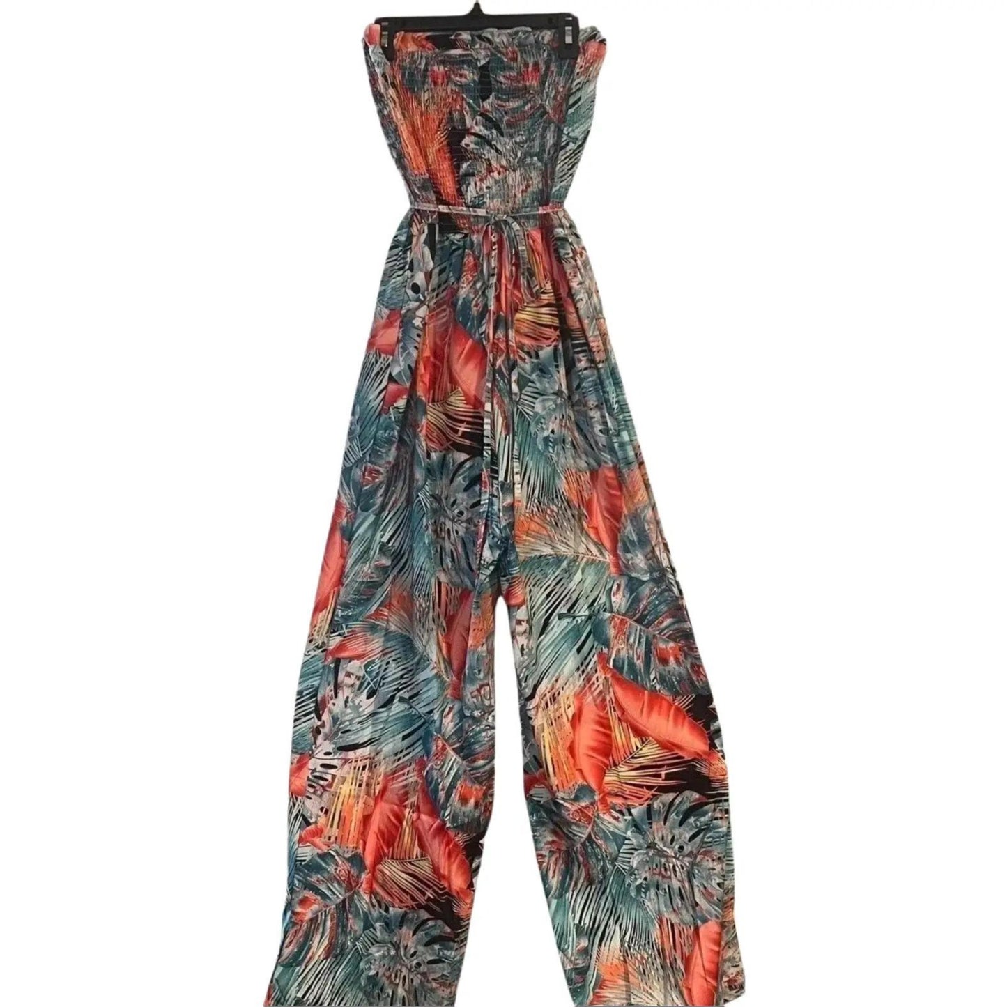 Palm Paradisio Strapless Jumpsuit