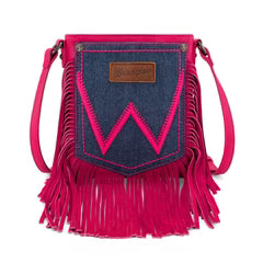 Western Denim Pocket Fringe Crossbody by Wrangler - 6 Colors Available