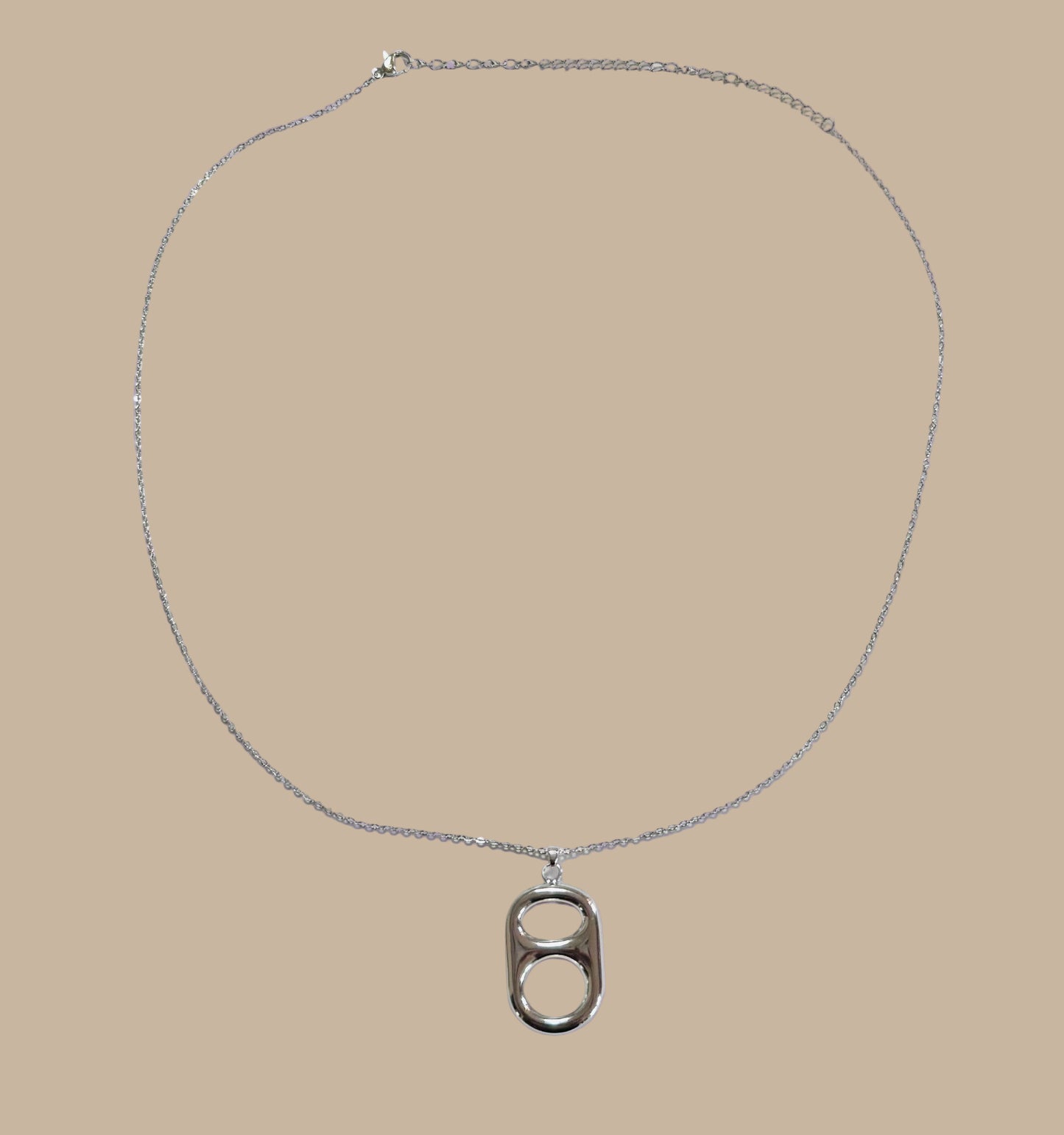 silver crush Classic Poptab and Rhinestone Huggie Silver Hoop Earrings - matching necklace