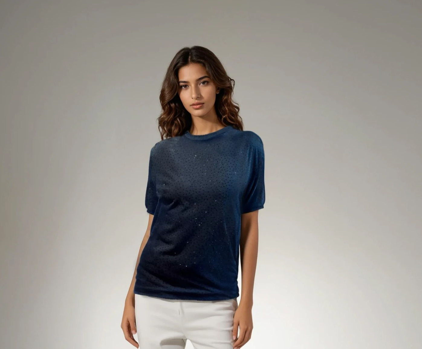 shining-bright-rhinestone-tee-front-view-navy-midnight-blue