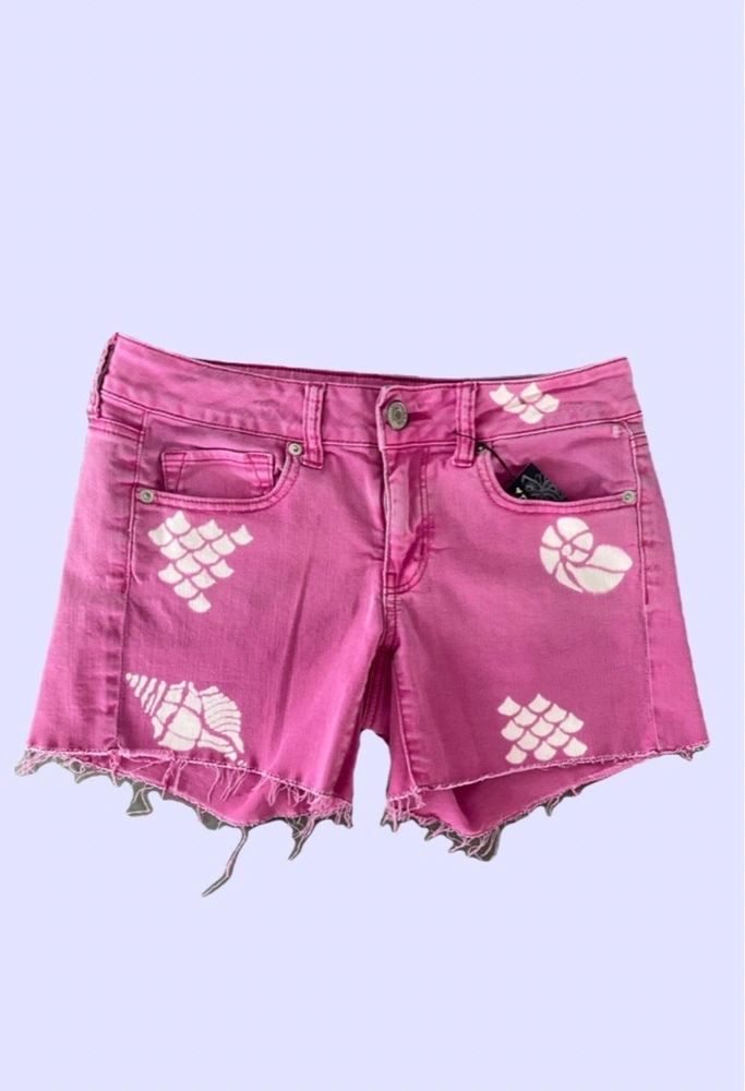 HAND BLEACHED DENIM SHORTS - ALL