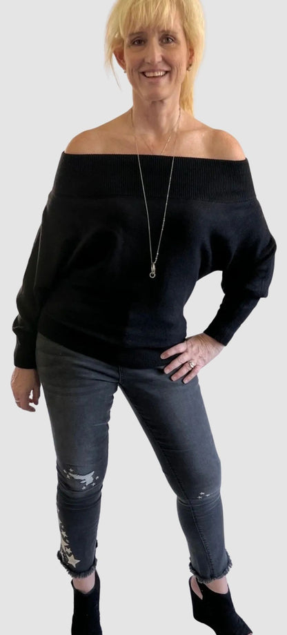 The Rae Lynne Sweater ~ Off the Shoulder Dolman Sleeve