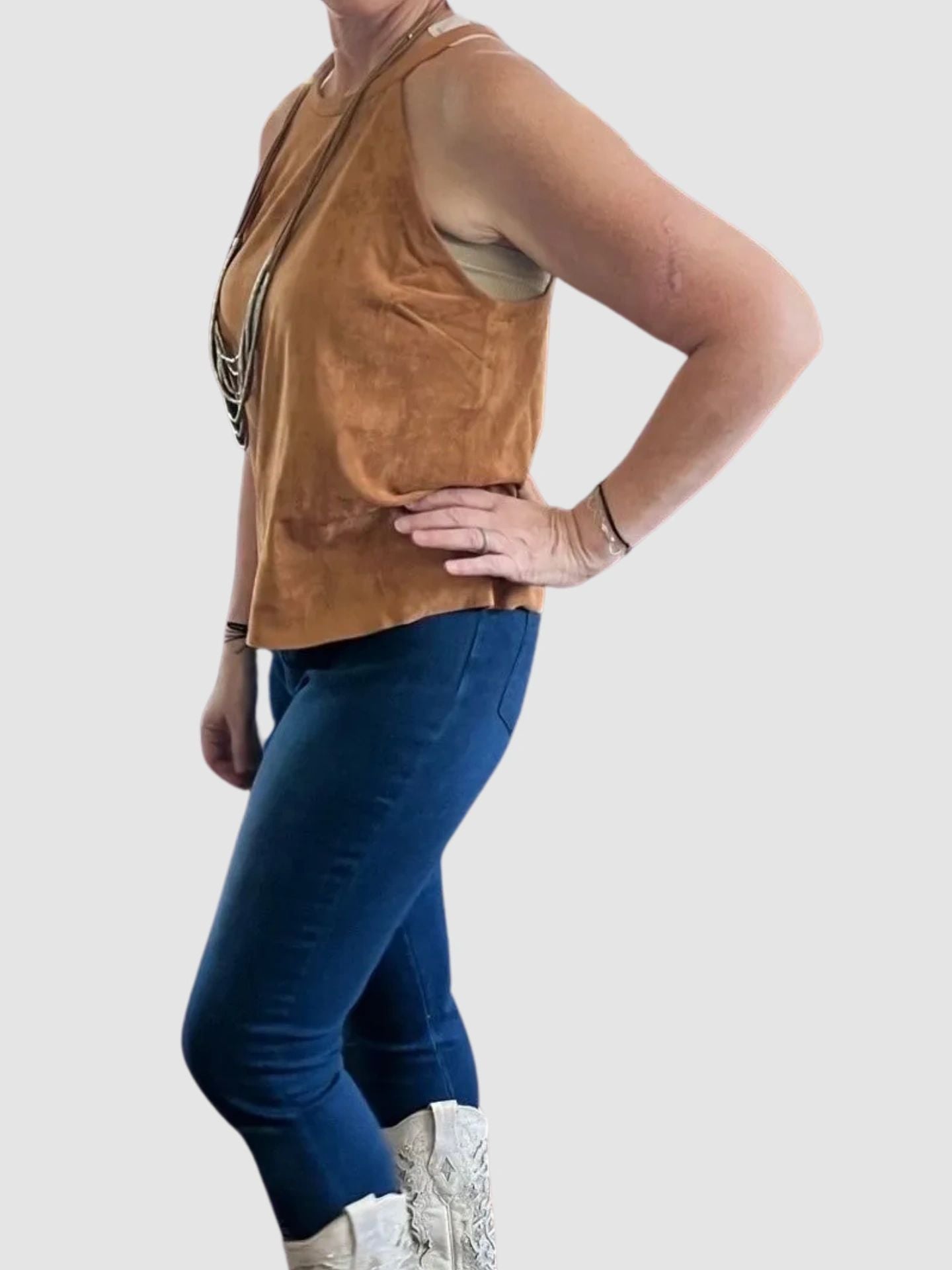 The Rebecca Faux Leather Tank Top
