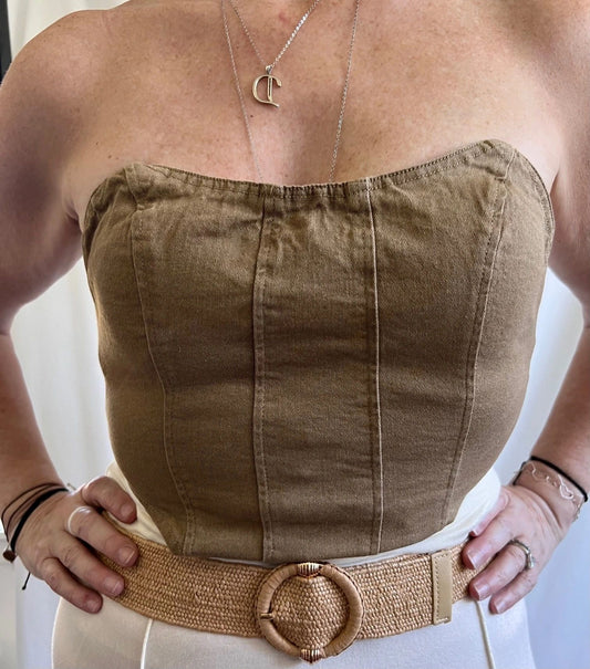 Boho Woven Belt  Wheat or Black