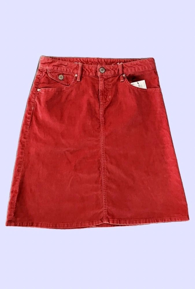 Orange Corduroy Skirt ~ Gap Women's Size 26/2