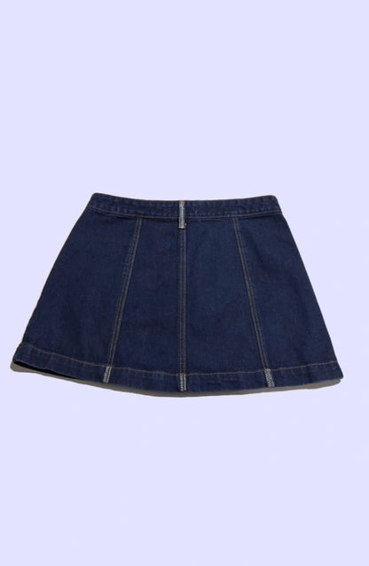 Mandala Denim Mini Skirt