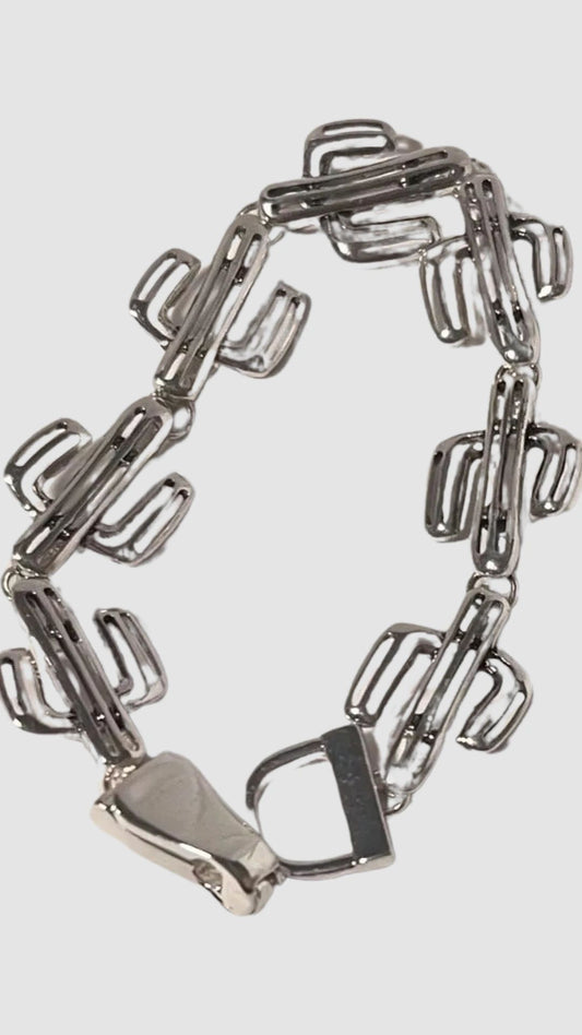 Cactus Magnetic Bracelet - "Silver"