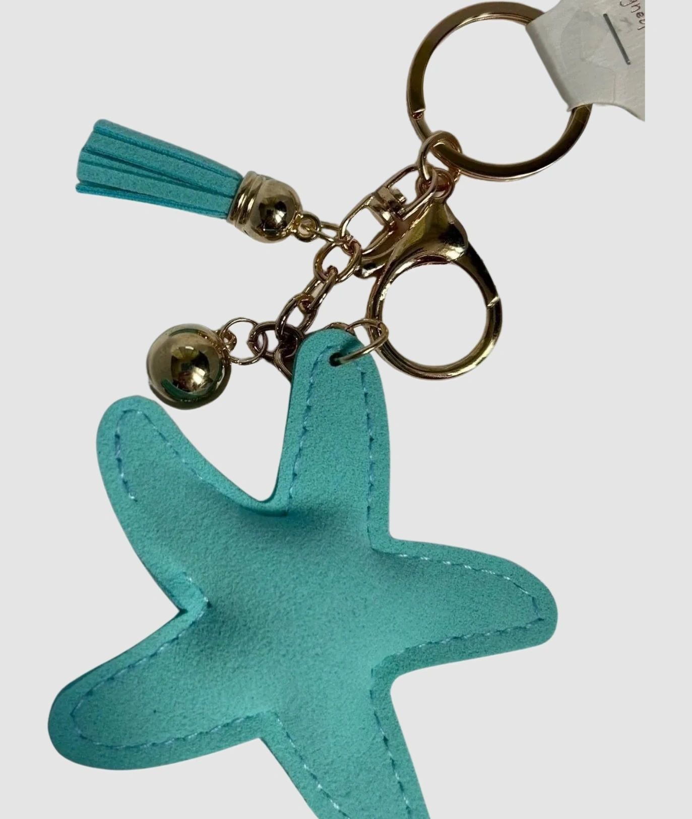 Starfish Keychain with Rhinestones in Blue and Pink
