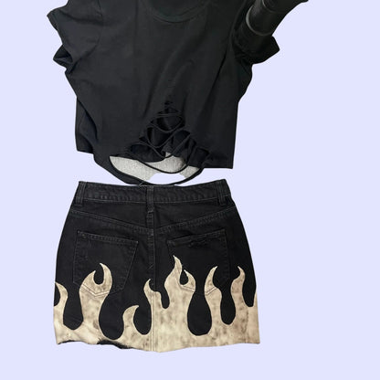 The Flame Skirt ~ Vanilla Star Mini Skirt Size 25/1 Adult / Jr.