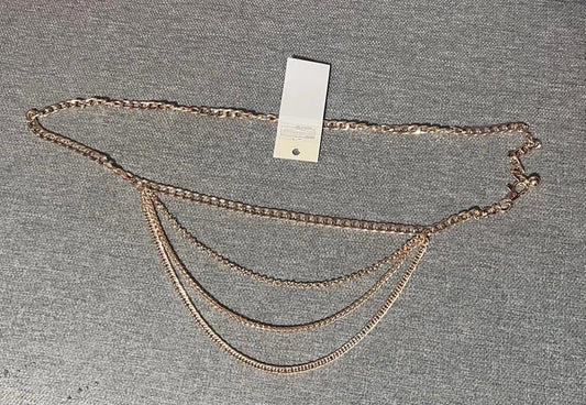 Multi Layered Waist Chain Belt - 'gold" One Size