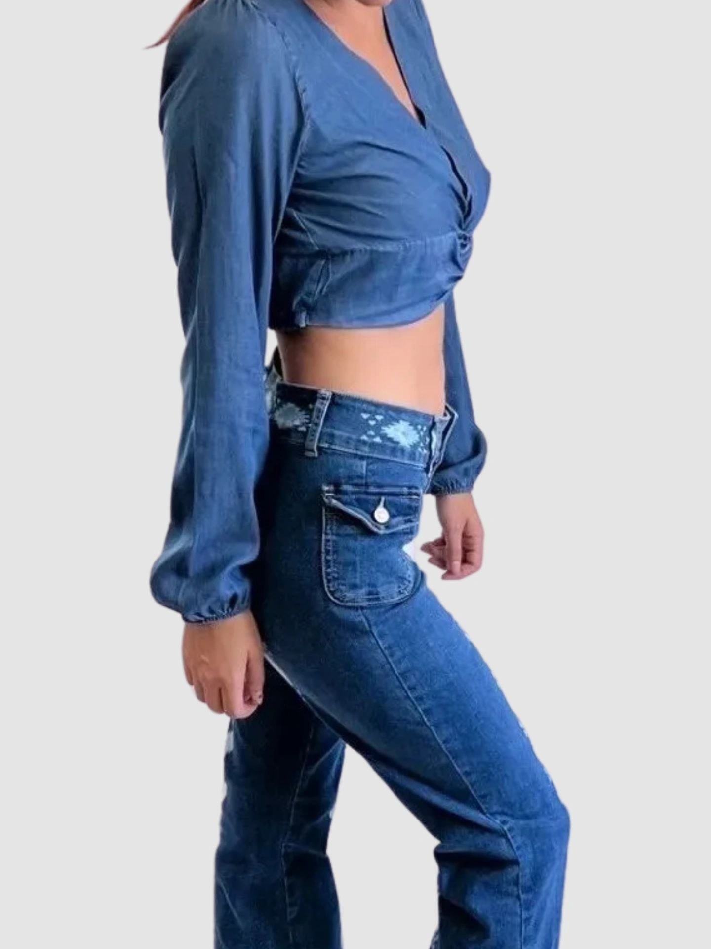 Denim Soft Crop Top