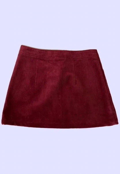 Maroon Corduroy Skirt ~ Chloe & Katie Women's Size 7/8