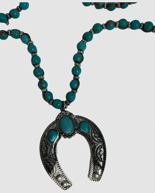Horseshoe Turquoise Long Necklace